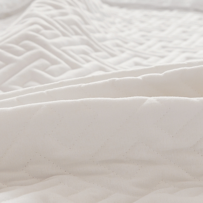 91家纺网 家纺一手货源 找家纺 给笠 2023新款直播爆款夹棉床笠 格律-酒店白