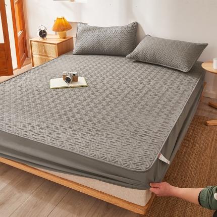 给笠 2023新款直播爆款夹棉床笠 格律-气质灰