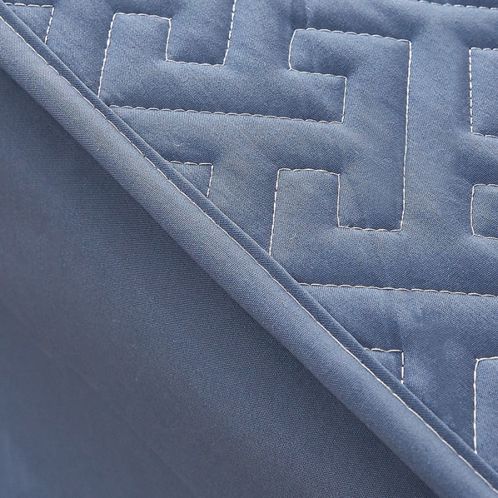 91家纺网 家纺一手货源 找家纺 给笠 2023新款直播爆款夹棉床笠 格律-气质蓝