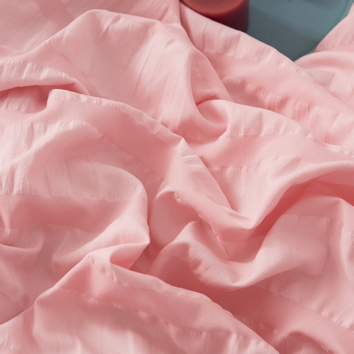 91家纺网 家纺一手货源 找家纺 慕澄 2022新款公主风泡泡纱花边四件套 公主粉