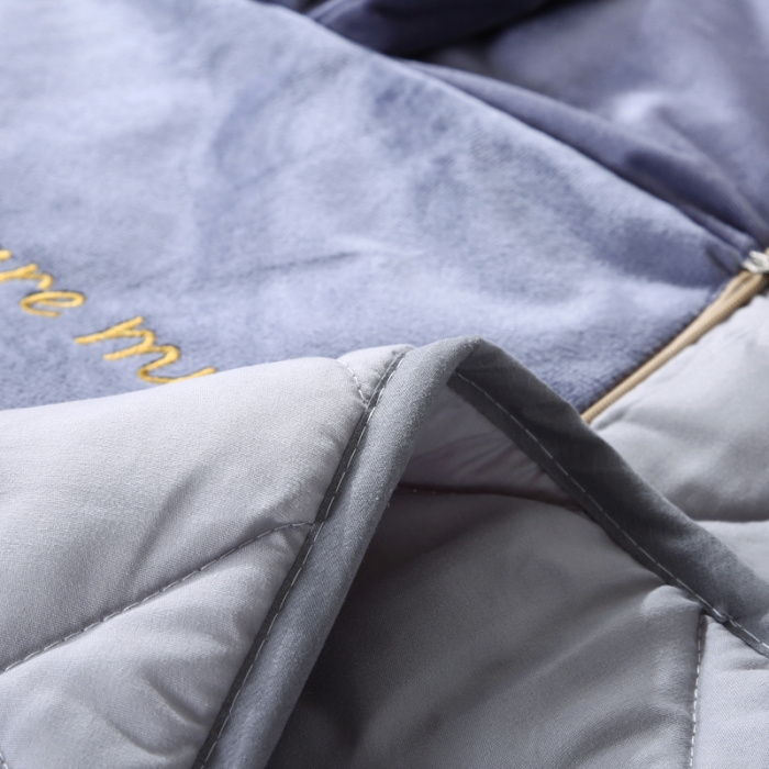 91家纺网 家纺一手货源 找家纺 慕澄 2022新款兔兔网红抱枕被 兔兔-星空灰