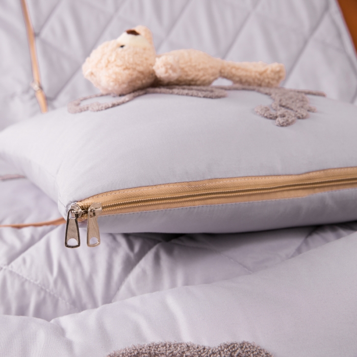 91家纺网 家纺一手货源 找家纺 慕澄 2022新款玩偶熊可拆卸抱枕被 玩偶熊-丁香紫