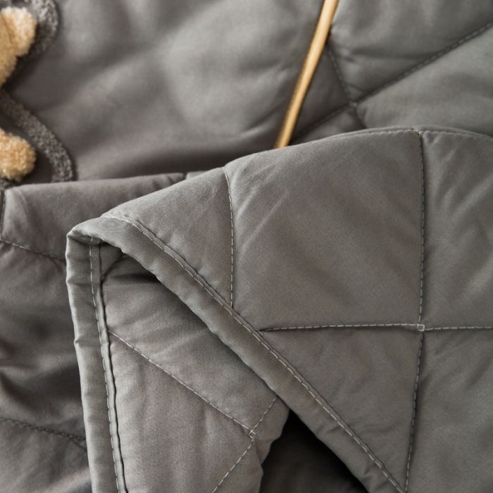 91家纺网 家纺一手货源 找家纺 慕澄 2022新款玩偶熊可拆卸抱枕被 玩偶熊-磨岩灰