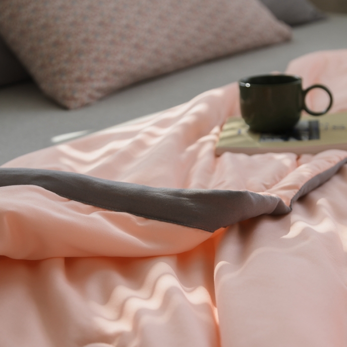 91家纺网 家纺一手货源 找家纺 森林人 2022新款水洗棉大豆纤维夏凉被 优雅玉