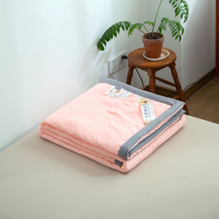 91家纺网 家纺一手货源 找家纺 森林人 2022新款水洗棉大豆纤维夏凉被 优雅玉