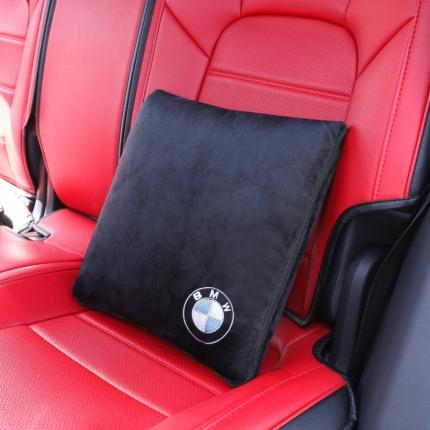 慕澄 2022新款水晶绒黑色抱枕被 宝马黑