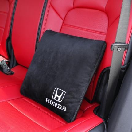 慕澄 2022新款水晶绒黑色抱枕被 本田黑