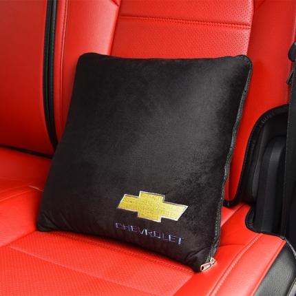 慕澄 2022新款水晶绒黑色抱枕被 雪佛兰