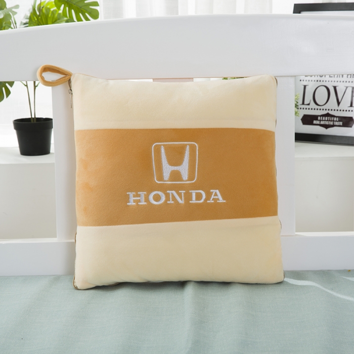 91家纺网 家纺一手货源 找家纺 慕澄 2022新款水晶绒双拼抱枕被 本田黄