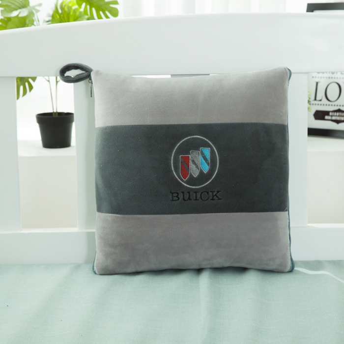 91家纺网 家纺一手货源 找家纺 慕澄 2022新款水晶绒双拼抱枕被 别克灰