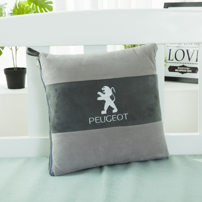 91家纺网 家纺一手货源 找家纺 慕澄 2022新款水晶绒双拼抱枕被 别致灰