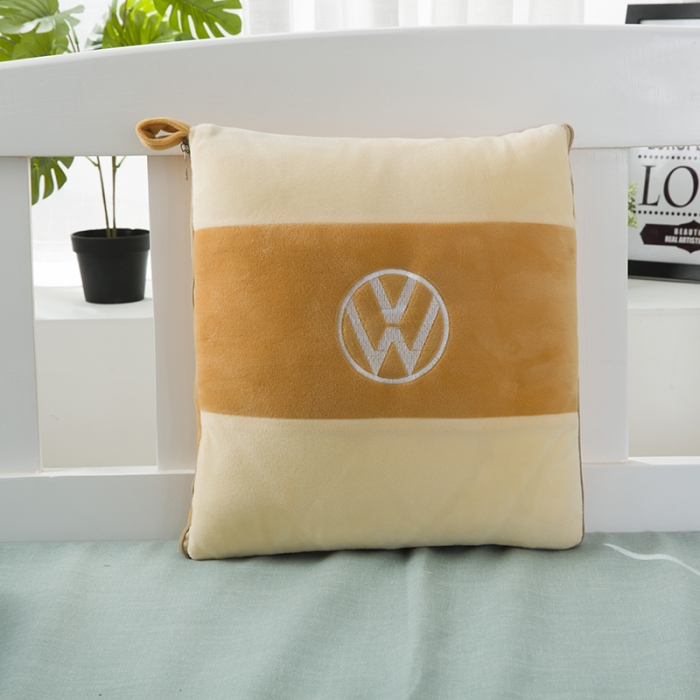 91家纺网 家纺一手货源 找家纺 慕澄 2022新款水晶绒双拼抱枕被 大众黄