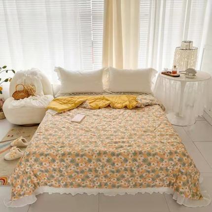 91家纺网 家纺一手货源 找家纺 （总）林希 2023春夏新款韩版夏被春秋被四季被花边夏被