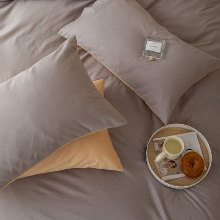 91家纺网 家纺一手货源 找家纺 （总）绫韵 2022新款13374全棉素色双拼枕套48*74