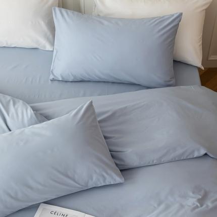 91家纺网 家纺一手货源 找家纺 （总）绫韵 2022新款13374全棉素色双拼枕套48*74