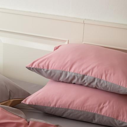 91家纺网 家纺一手货源 找家纺 （总）绫韵 2022新款13374全棉素色双拼枕套48*74