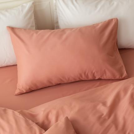 91家纺网 家纺一手货源 找家纺 绫韵 2022新款13374全棉素色双拼枕套48*74海棠红