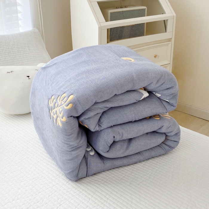 91家纺网 家纺一手货源 找家纺 爱港 2023新款专版全棉A类10层纱布毛巾被盖毯 海之梦