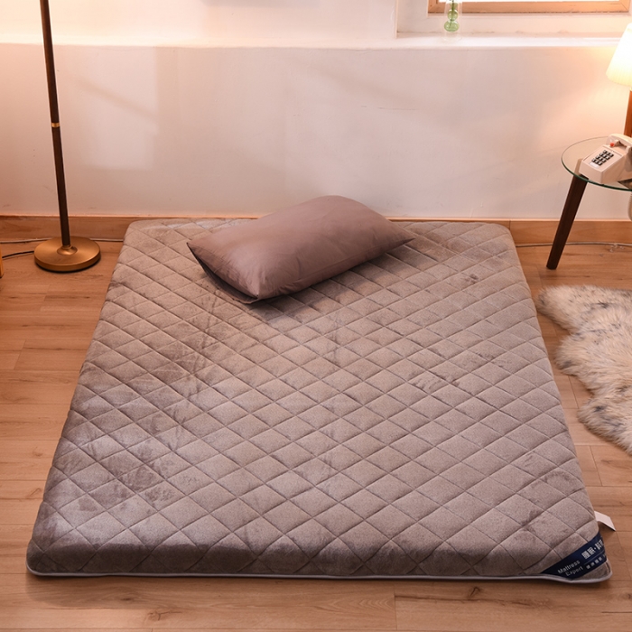 91家纺网 家纺一手货源 找家纺 寐珂家纺新款法莱绒床垫牛奶绒床垫