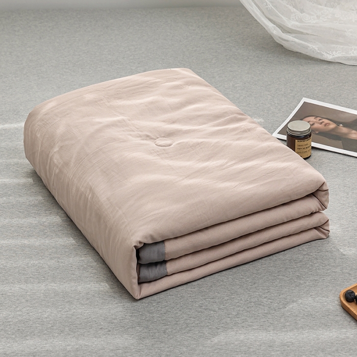 91家纺网 家纺一手货源 找家纺 （总）森林人 2022新款水洗棉大豆纤维夏凉被 风格2