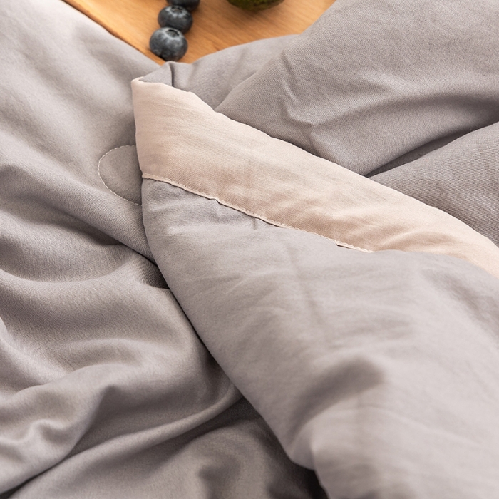 91家纺网 家纺一手货源 找家纺 森林人 2022新款水洗棉大豆纤维夏凉被 风格2 绅士灰