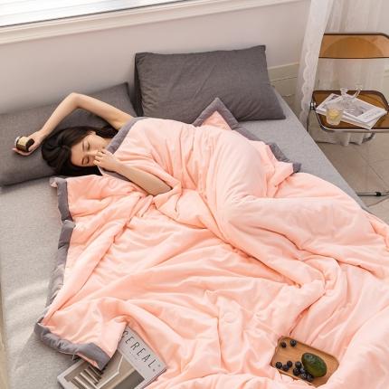 91家纺网 家纺一手货源 找家纺 森林人 2022新款水洗棉大豆纤维夏凉被 风格2 优雅玉