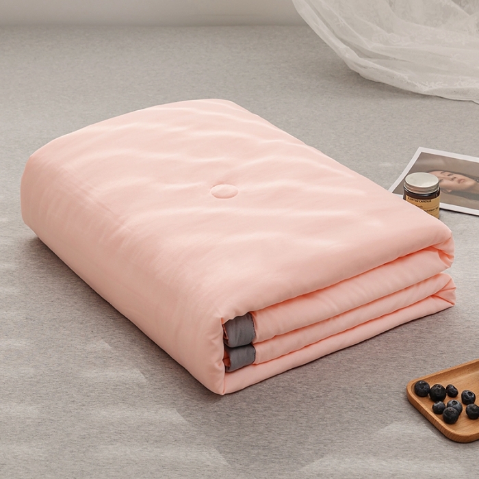 91家纺网 家纺一手货源 找家纺 森林人 2022新款水洗棉大豆纤维夏凉被 风格2 优雅玉