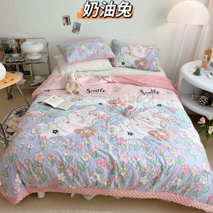 91家纺网 家纺一手货源 找家纺 （总）星期八 2022新款豆豆夏被包边款系列二