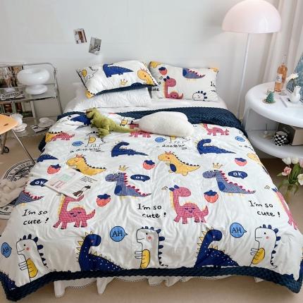 星期八 2022新款豆豆夏被包边款 小恐龙