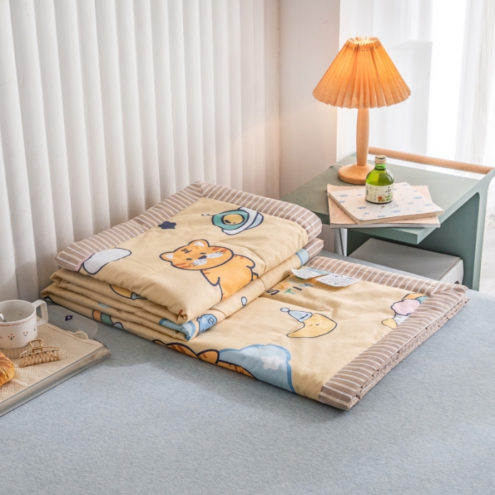 91家纺网 家纺一手货源 找家纺 绵庭家纺 2023新款舒适亲肤全棉单夏被 快乐虎-黄