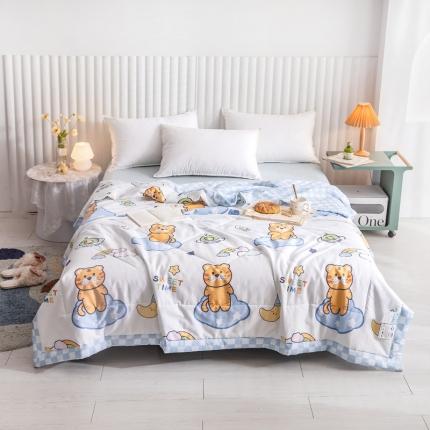 绵庭家纺 2023新款舒适亲肤全棉单夏被 快乐虎-米