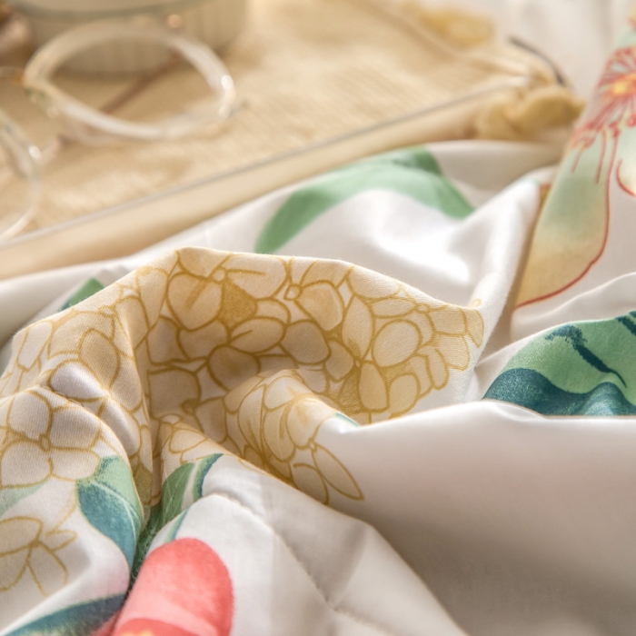 91家纺网 家纺一手货源 找家纺 绵庭家纺 2023新款舒适亲肤全棉单夏被 浪漫之约