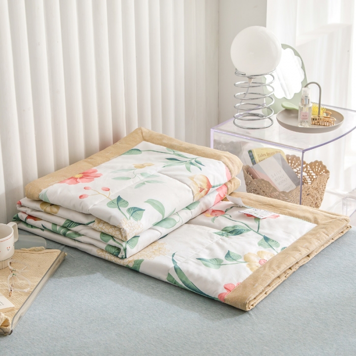 91家纺网 家纺一手货源 找家纺 绵庭家纺 2023新款舒适亲肤全棉单夏被 浪漫之约