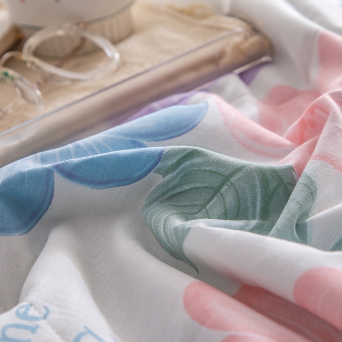 91家纺网 家纺一手货源 找家纺 绵庭家纺 2023新款舒适亲肤全棉单夏被 明月花影