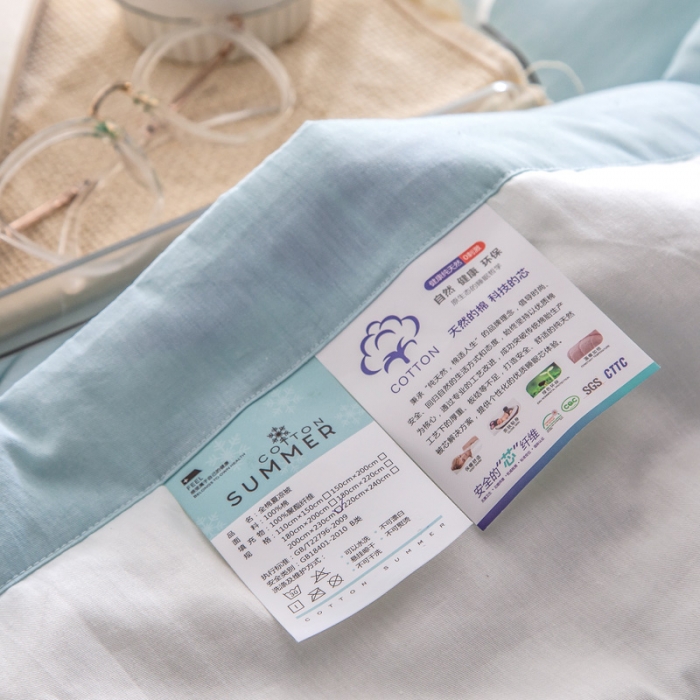 91家纺网 家纺一手货源 找家纺 绵庭家纺 2023新款舒适亲肤全棉单夏被 明月花影