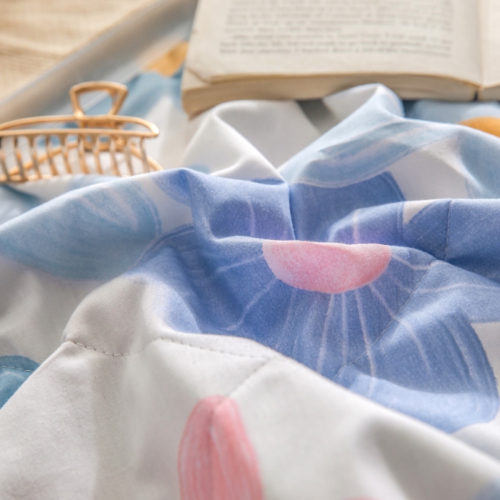 91家纺网 家纺一手货源 找家纺 绵庭家纺 2023新款舒适亲肤全棉单夏被 浅浅花漾