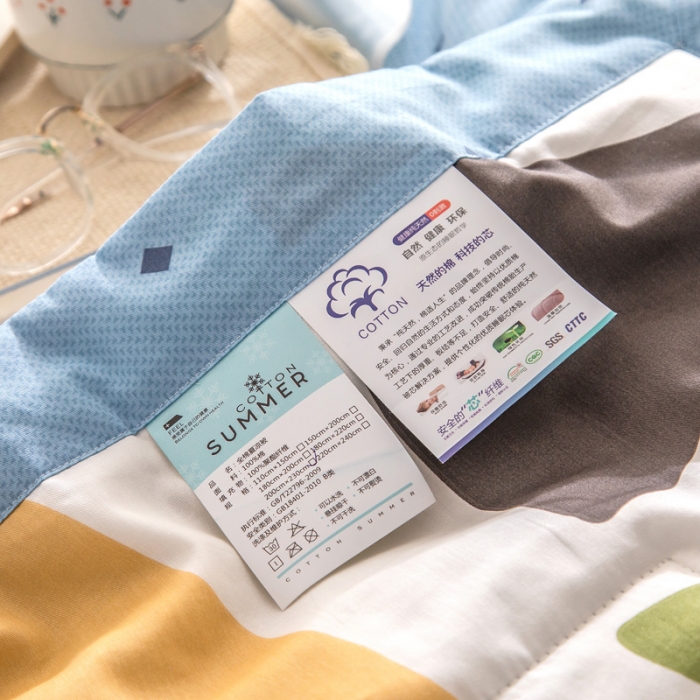 91家纺网 家纺一手货源 找家纺 绵庭家纺 2023新款舒适亲肤全棉单夏被 时间定格