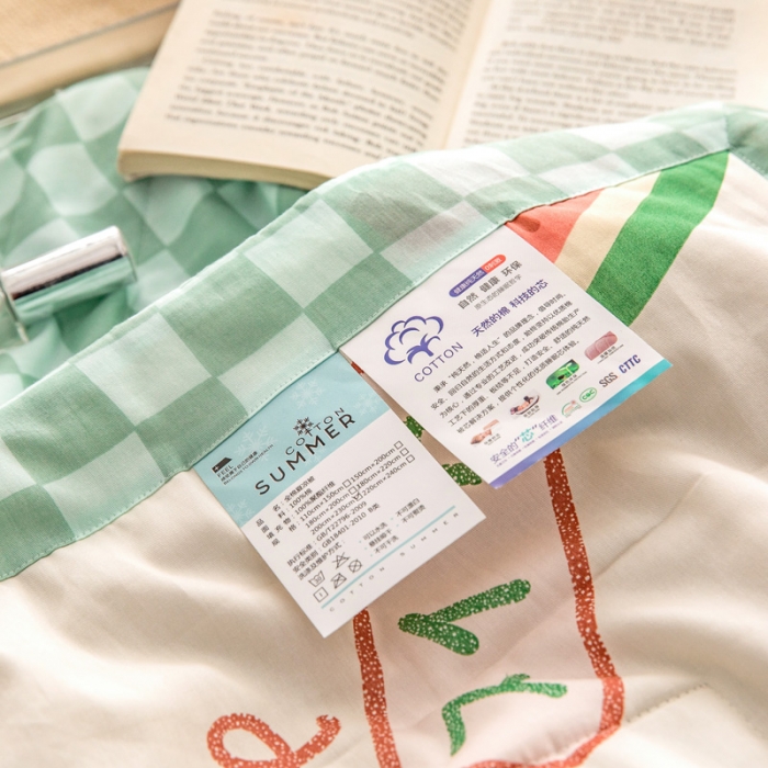 91家纺网 家纺一手货源 找家纺 绵庭家纺 2023新款舒适亲肤全棉单夏被 西瓜女孩