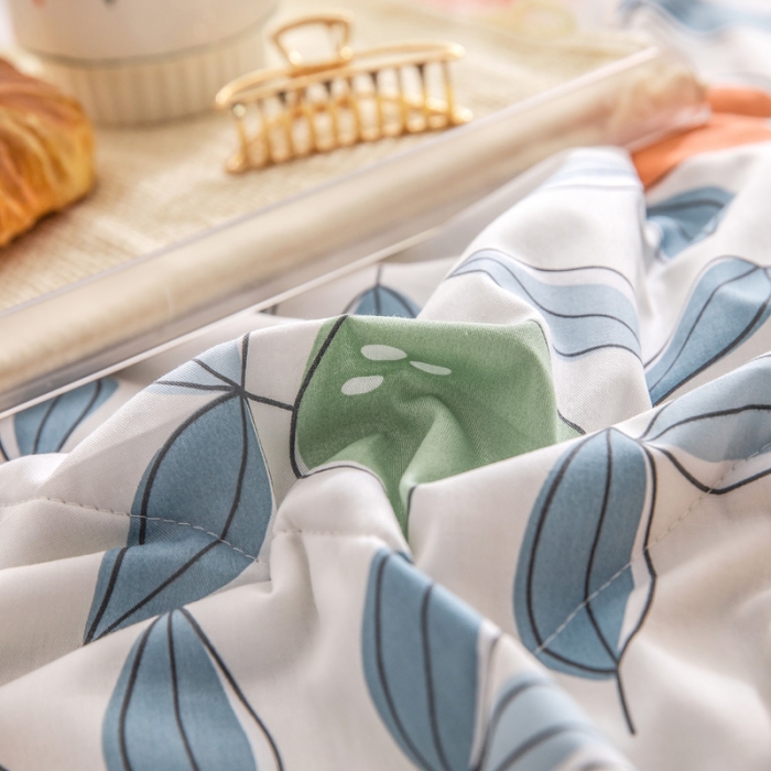 91家纺网 家纺一手货源 找家纺 绵庭家纺 2023新款舒适亲肤全棉单夏被 小鲜橙