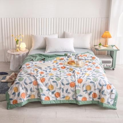 绵庭家纺 2023新款舒适亲肤全棉单夏被 小鲜橙
