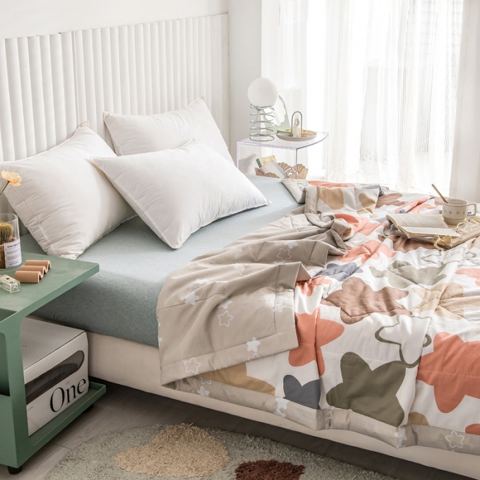 91家纺网 家纺一手货源 找家纺 绵庭家纺 2023新款舒适亲肤全棉单夏被 星光灿烂