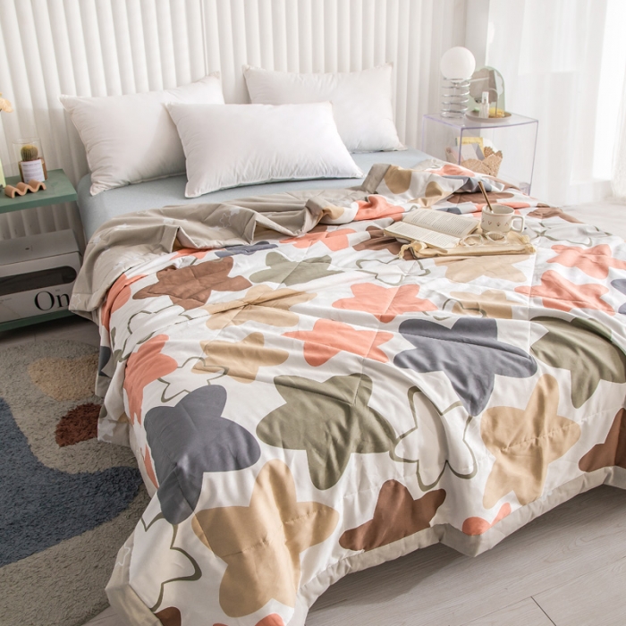 91家纺网 家纺一手货源 找家纺 绵庭家纺 2023新款舒适亲肤全棉单夏被 星光灿烂