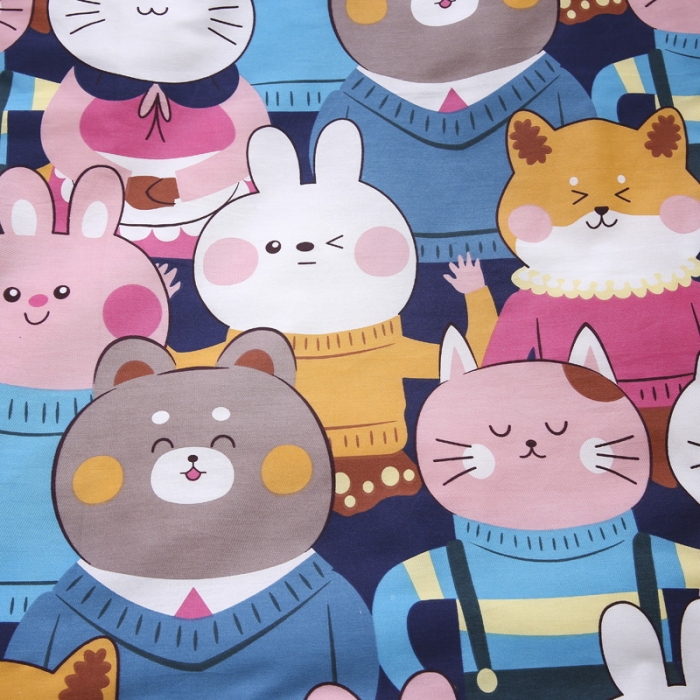 91家纺网 家纺一手货源 找家纺 绵庭家纺 2022新款幼儿园全棉多件套 动物家族