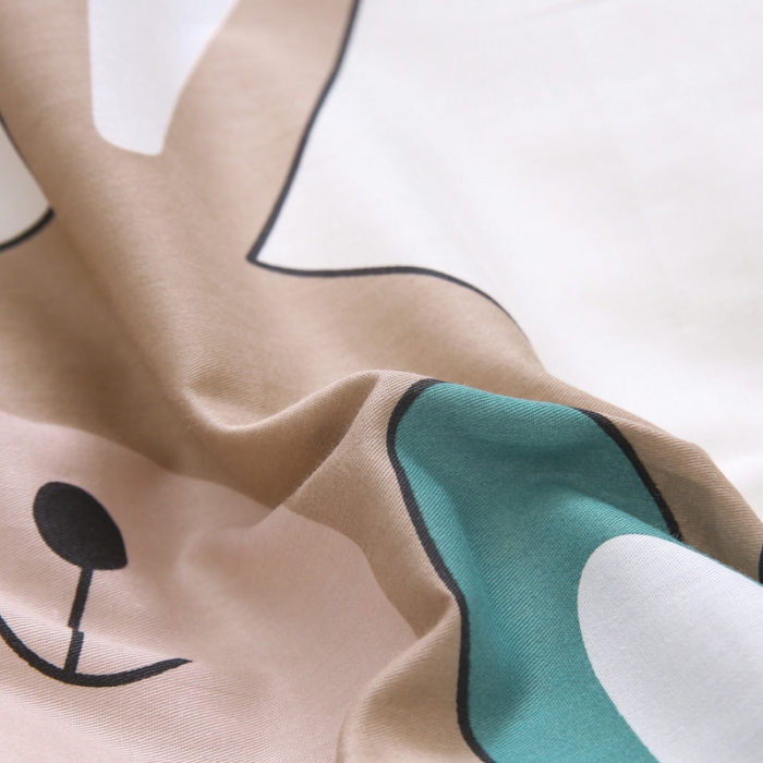 91家纺网 家纺一手货源 找家纺 绵庭家纺 2022新款幼儿园全棉多件套 多彩小兔