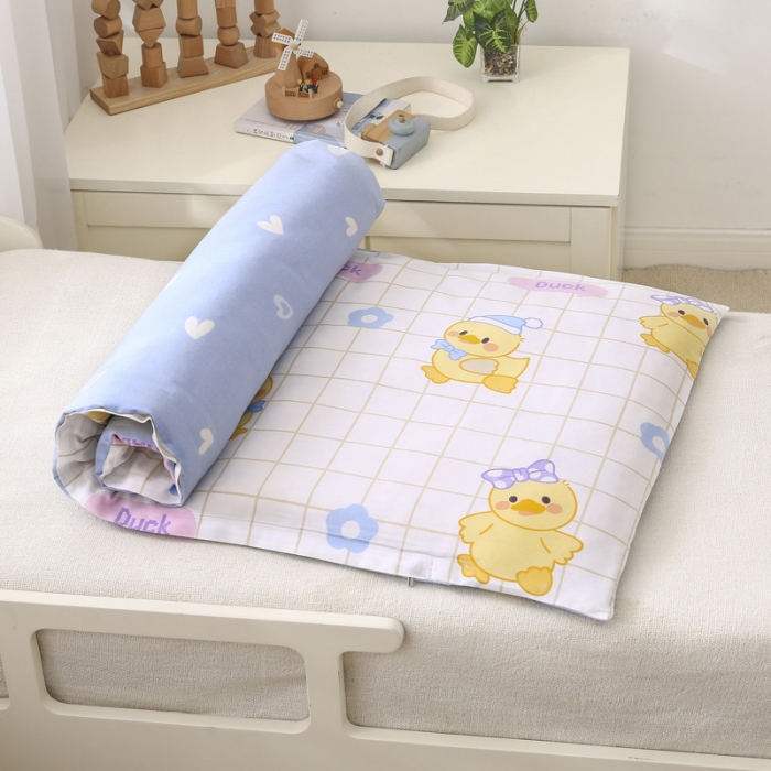 91家纺网 家纺一手货源 找家纺 绵庭家纺 2022新款幼儿园全棉多件套 快乐小鸭