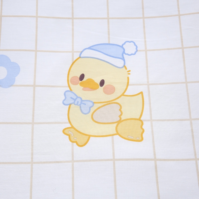 91家纺网 家纺一手货源 找家纺 绵庭家纺 2022新款幼儿园全棉多件套 快乐小鸭