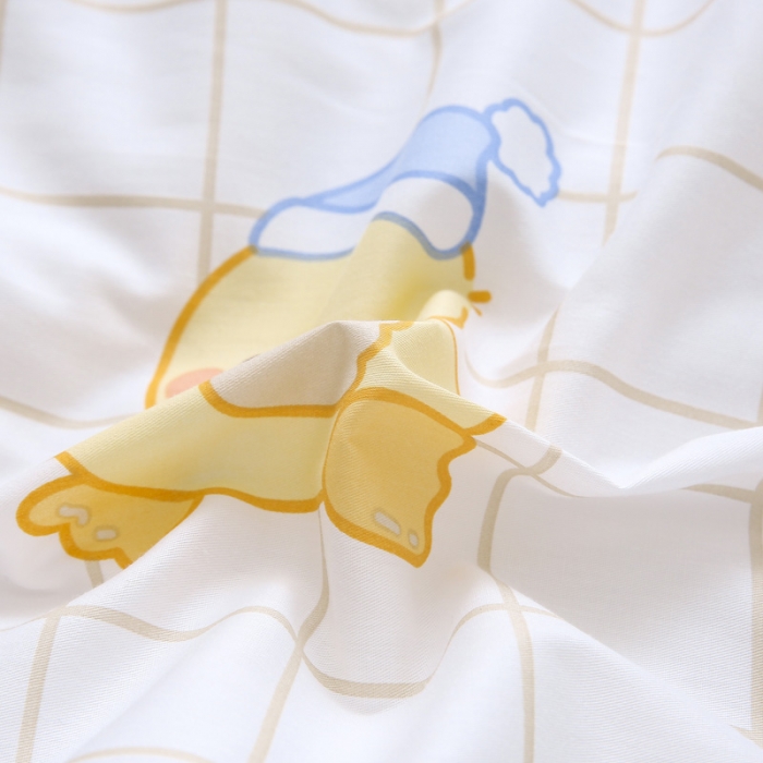 91家纺网 家纺一手货源 找家纺 绵庭家纺 2022新款幼儿园全棉多件套 快乐小鸭