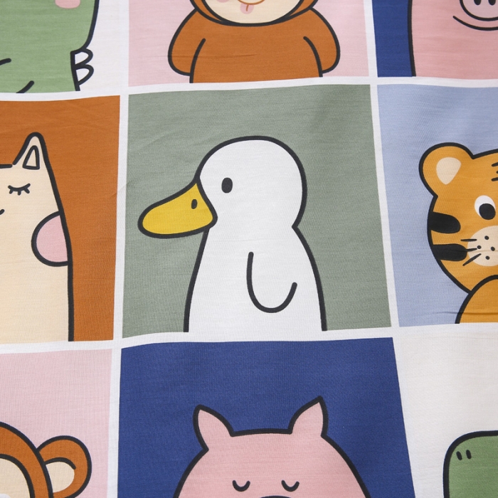 91家纺网 家纺一手货源 找家纺 绵庭家纺 2022新款幼儿园全棉多件套 萌宠乐园