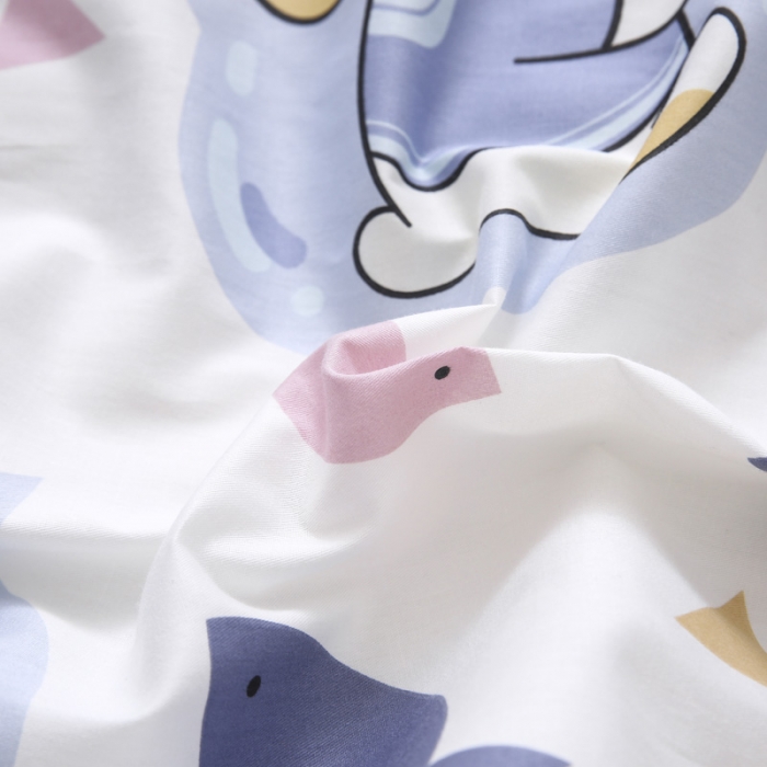 91家纺网 家纺一手货源 找家纺 绵庭家纺 2022新款幼儿园全棉多件套 鱼泡泡