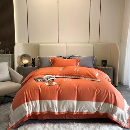 91家纺网 家纺一手货源 找家纺 馨蕊 2022新款100支高定系列四件套-爱慕 爱慕-橙